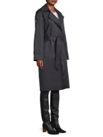 Cotton-Blend Belted Trench Coat