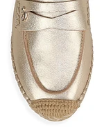 Kai Metallic Leather Espadrille Loafers