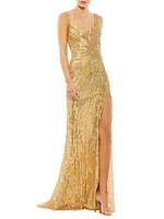 Sleeveless Sequin Gown