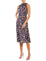 Ieena Floral Crepe Midi-Dress