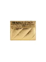 Crush Card Holder Metallized Quilted