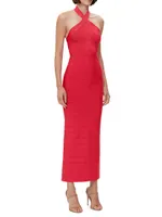 Icon Halter-Neck Bandage Gown