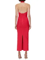 Icon Halter-Neck Bandage Gown