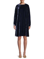 Long-Sleeve Velvet Dress