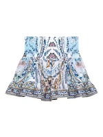 Little Girl's & Season Of The Siren Shirred Skirt