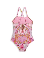 Little Girl's & Rosette One-Piece Swimsuit