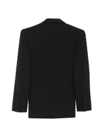 Oversized Tuxedo Jacket Grain De Poudre