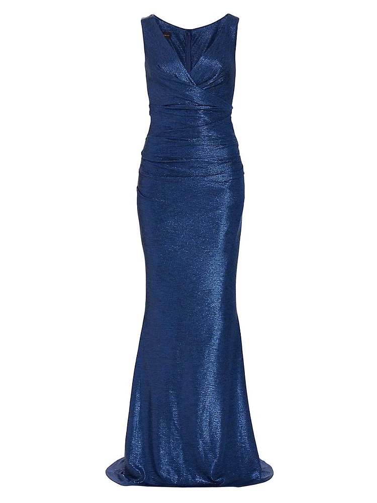 Mirrorball Metallic Sleeveless Gown