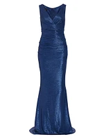 Mirrorball Metallic Sleeveless Gown