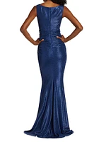 Mirrorball Metallic Sleeveless Gown