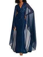 Matrix Metallic Cape Gown