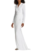 Stretch Crêpe Suit Gown