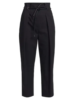 Orgami Belted Straight-Leg Trousers