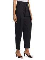 Orgami Belted Straight-Leg Trousers
