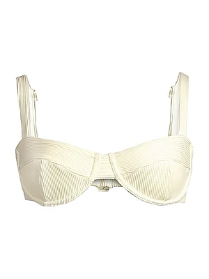 Gaia Rib-Knit Bikini Top