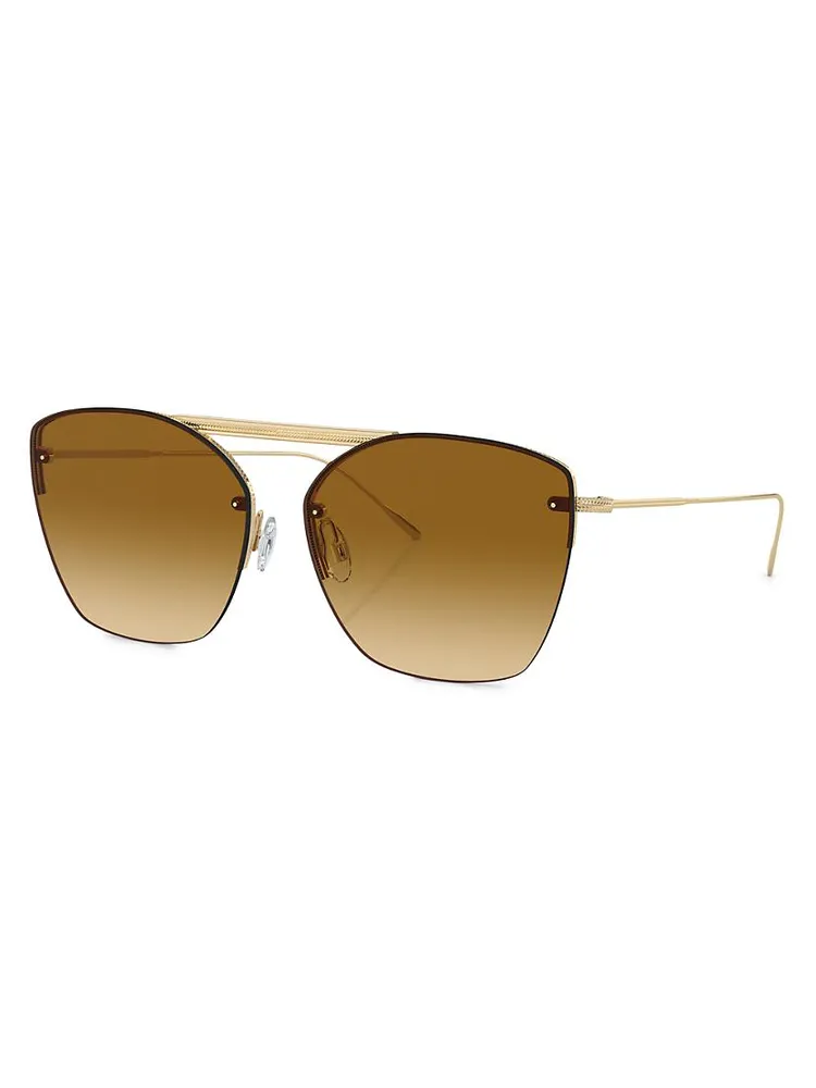 Ziane 61MM Rimless Pilot Sunglasses