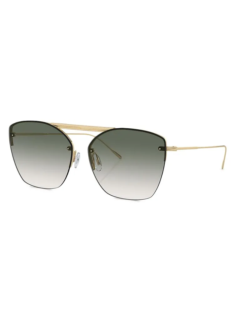 Ziane 61MM Rimless Pilot Sunglasses