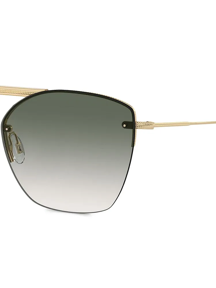 Ziane 61MM Rimless Pilot Sunglasses