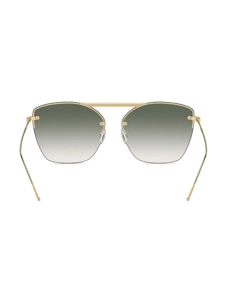 Ziane 61MM Rimless Pilot Sunglasses