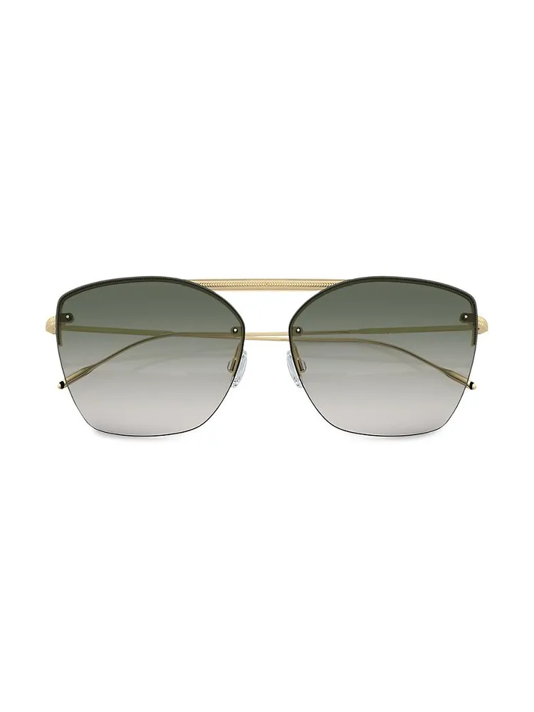 Ziane 61MM Rimless Pilot Sunglasses