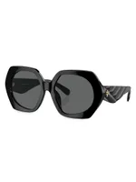 Kira 55MM Oversized Geometric Sunglasses