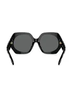 Kira 55MM Oversized Geometric Sunglasses