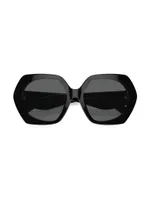 Kira 55MM Oversized Geometric Sunglasses