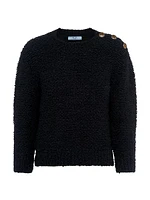 Bouclé Mohair Crew-Neck Sweater