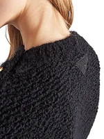 Bouclé Mohair Crew-Neck Sweater