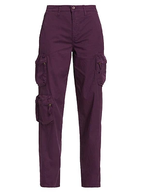 Bobbie Cotton-Blend Utility Pants