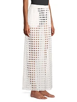 Delaney Eyelet Cotton Cover-Up Pants