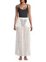 Delaney Eyelet Cotton Cover-Up Pants