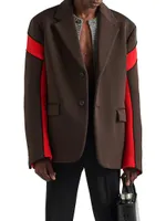 Technical Fabric Single-Breasted Jacket