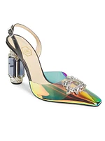 Cruise Control Aurum 100MM Crystal-Embellished Slingback Pumps