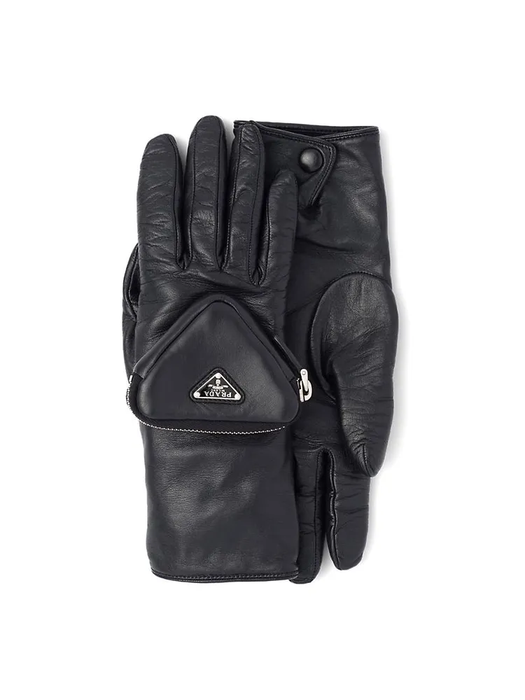 Nappa Leather Gloves With Pouch