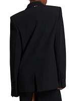 Cady Shawl Lapel Double-Breasted Blazer