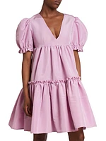 Tiered Taffeta Babydoll Dress