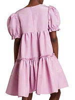 Tiered Taffeta Babydoll Dress