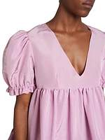 Tiered Taffeta Babydoll Dress