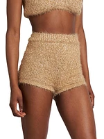 Metallic Tweed Knit Shorts