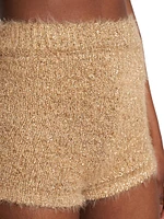 Metallic Tweed Knit Shorts