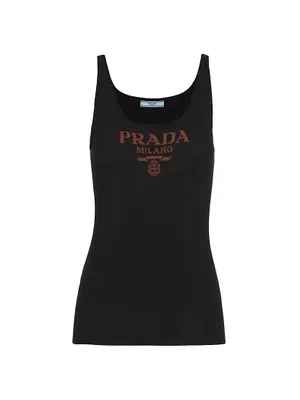 Silk Tank Top With Logo