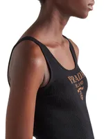 Silk Tank Top With Logo