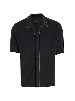 Avery Terry Button-Front Shirt