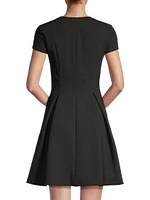 Emma Box-Pleat Mini Dress