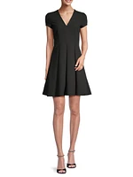 Emma Box-Pleat Mini Dress