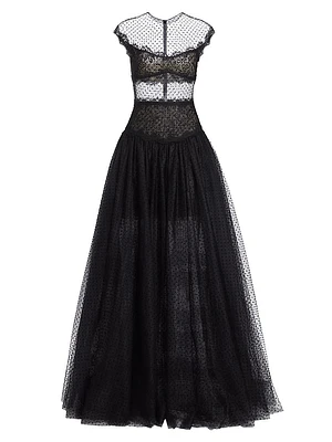 Atelier Dede Polka-Dot Tulle Gown