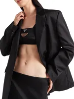 Single-Breasted Re-Nylon Blazer