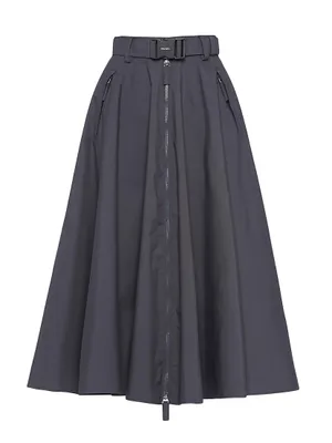 Technical Fabric Midi-Skirt