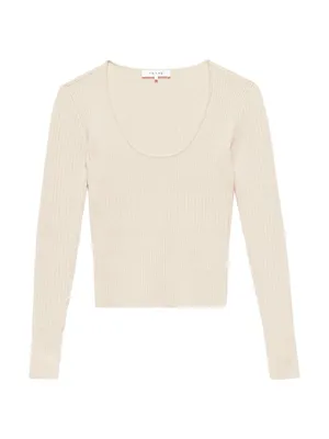 Ribbed Cashmere-Blend Sweater
